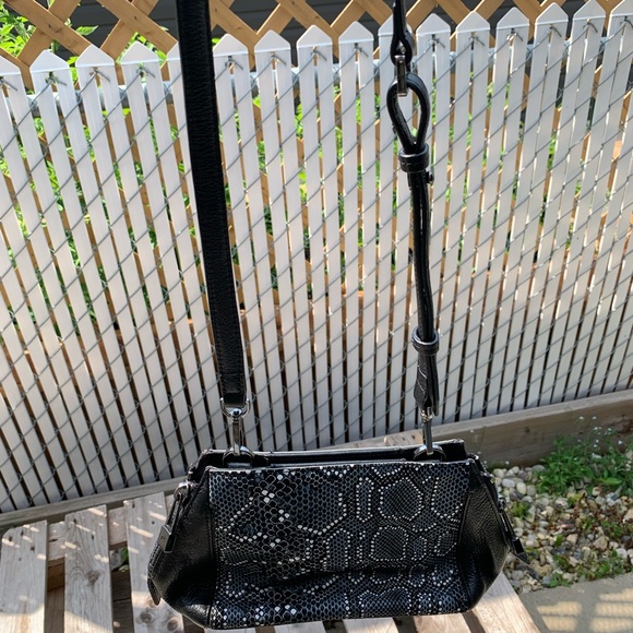 OFFERS??? Halston Heritage Snake print leather purse - Picture 2 of 6